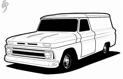 57 Chevy Truck Coloring Page Coloring Pages