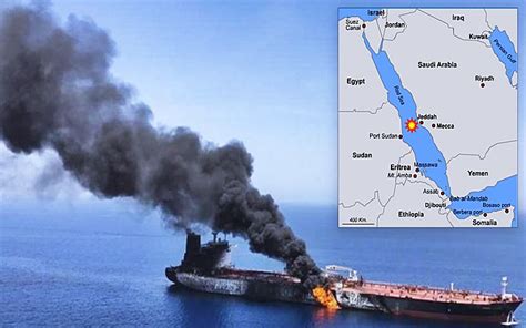 Explosion sets Iran-owned oil tanker on fire near Saudi port city