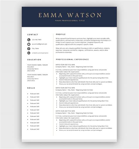 Professional Resume Templates