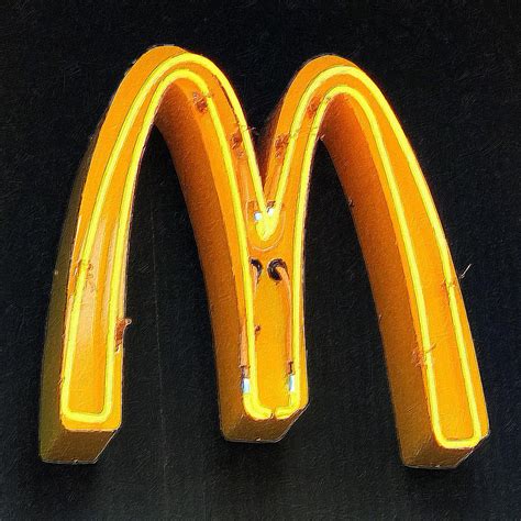 Mcdonalds Neon Golden Arches Sign Painting by Tony Rubino - Pixels