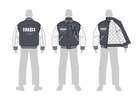 Varsity Style Letterman Jacket Template