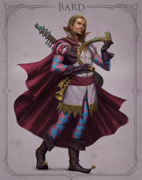 Bard (Male) - Stock Art | Fantasy character design, Dungeons and dragons characters, Bard