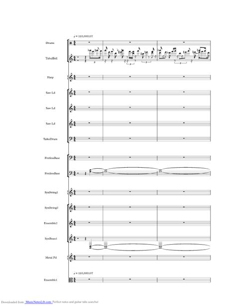 1 music sheet and notes by Vangelis @ musicnoteslib.com