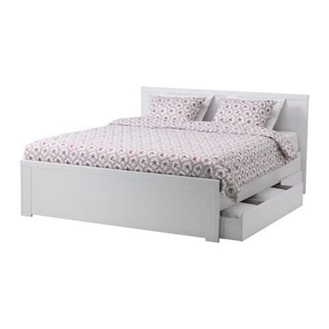 IKEA White Double Bed frame with 4 drawers | in Guildford, Surrey | Gumtree