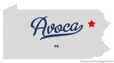 Map of Avoca, PA, Pennsylvania