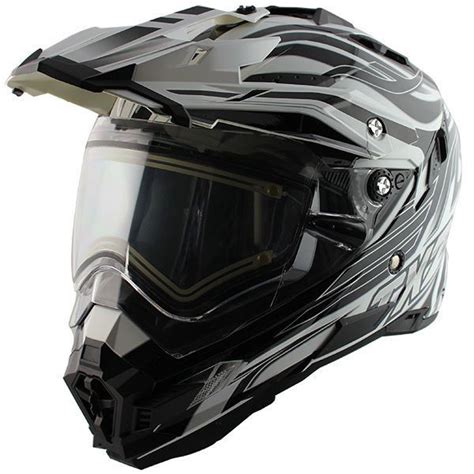 SnowMaster TX-27 White Black DualVisor Full Face Heated Shield ...