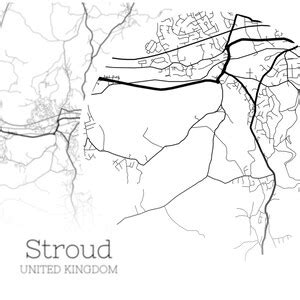 Stroud Map INSTANT DOWNLOAD Stroud United Kingdom City Map | Etsy