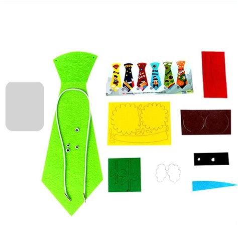 2020 Kids DIY Ties Crafts Kindergarten Children Handmade Tie ...