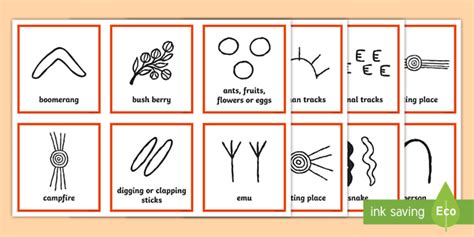 FREE! - Aboriginal Symbols Flashcards (Teacher-Made)