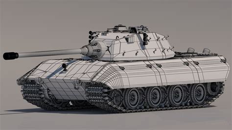 E-100 tank 3D model - TurboSquid 1178203