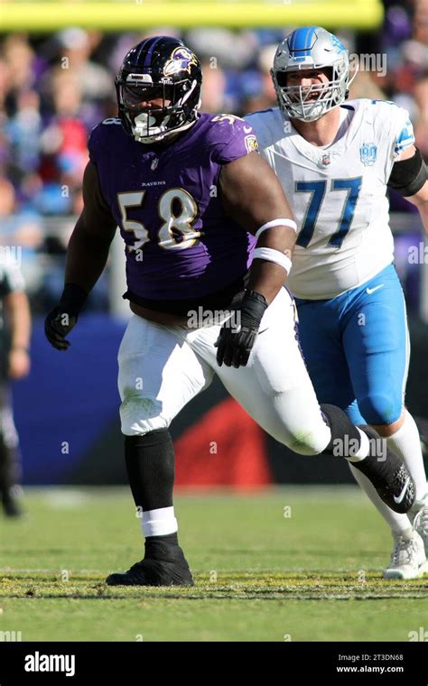 Baltimore Ravens defensive tackle Michael Pierce (58) runs during an ...