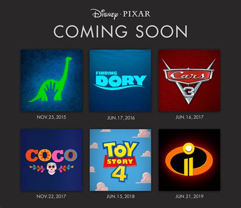 Disney Pixar announces movie release dates through 2019