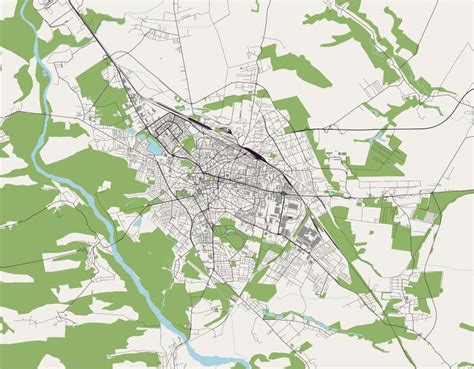 Map of the City of Craiova, Romania Stock Vector - Illustration of ...