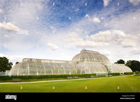 The rear of the Palm House, the most important surviving Victorian iron and glass structure in ...