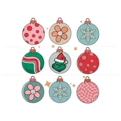 Christmas Ornaments The Grinch SVG Cutting Digital File