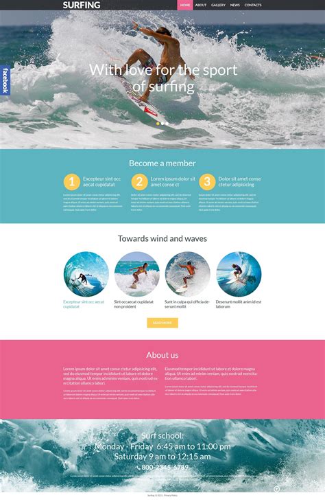 Surfing Responsive WordPress Theme #53989