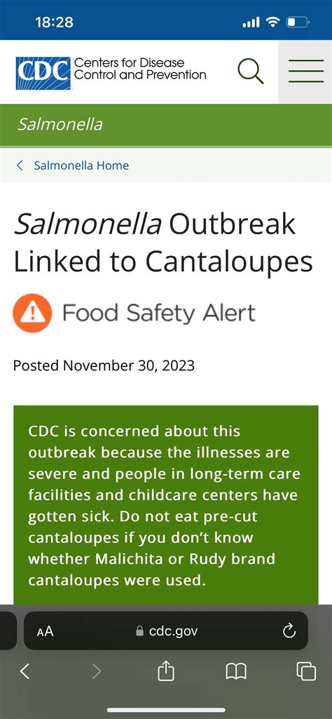 Cantaloupe salmonella outbreak : r/USC