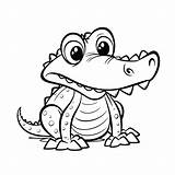 Cute Crocodile Coloring Pages sketch template