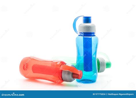 Colorful Plastic Water Bottle or Canteen Stock Photo - Image of ...