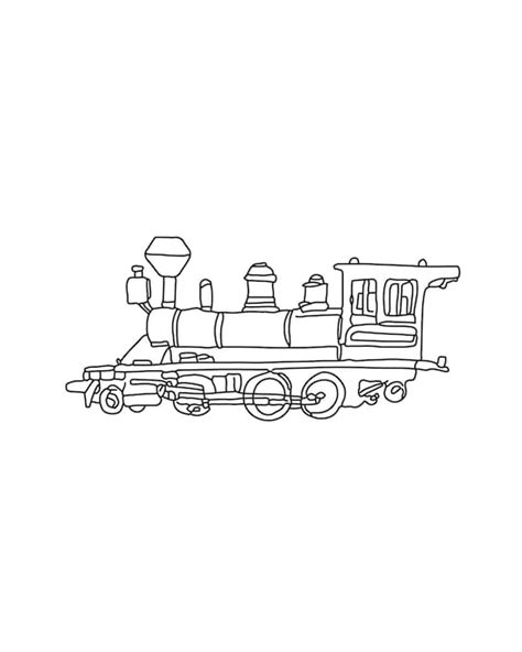 Locomotive Line Drawings