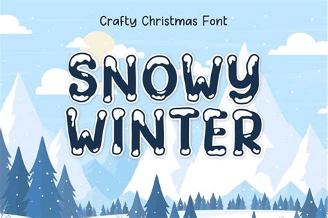 Snowy Winter By TheHungryJPEG | TheHungryJPEG | Winter fonts, Wedding fonts, Free commercial fonts