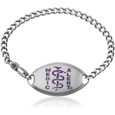 MedicAlert Foundation Classic Medical Alert ID Bracelet, Purple, 9.5 Inches - Walmart.com ...