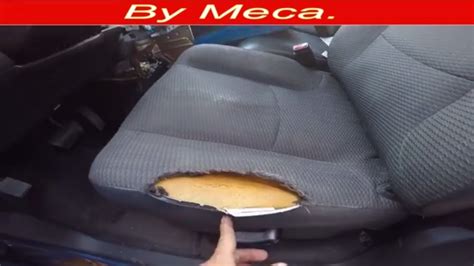 How to fix a torn car seat and repair the foam English audio. Car upholster. - YouTube