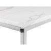 White Marble & Silver Coffee Table - Julian Bowen Scala - Furniture123