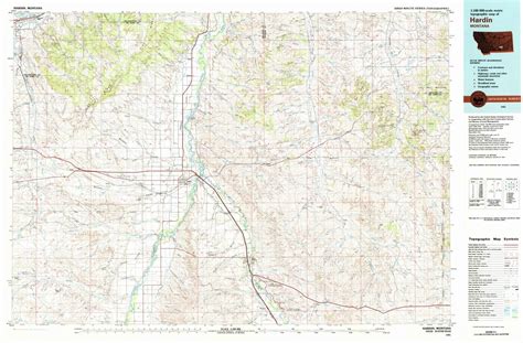 1981 Hardin, MT - Montana - USGS Topographic Map - Historic Pictoric