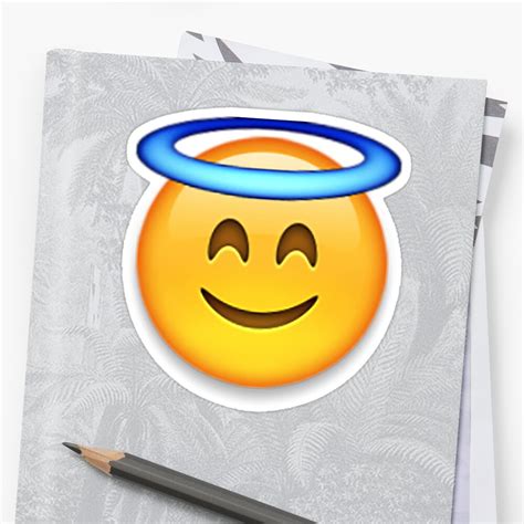 "Angel emoji" Stickers by idkbutpuppies | Redbubble