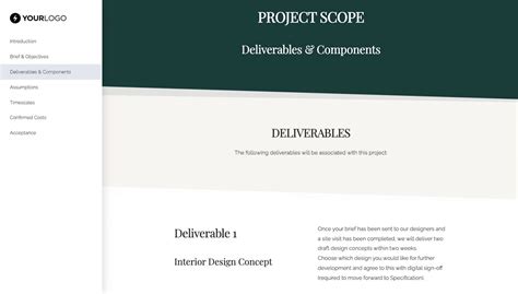 Free Interior Design Concept Statement of Work - Better Proposals