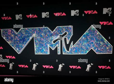 The 2023 MTV VMA logo seen during the 2023 MTV Video Music Awards, VMAs ...