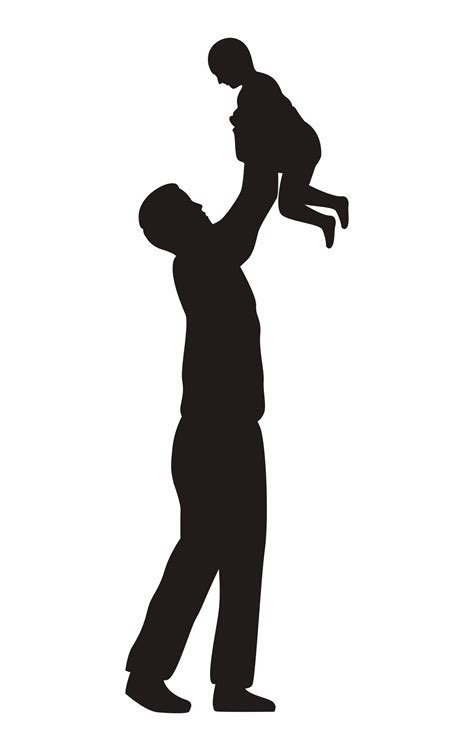 father and son silhouettes 2495122 Vector Art at Vecteezy