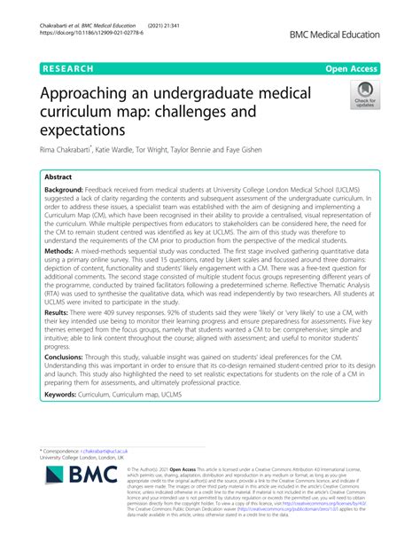 (PDF) Approaching an undergraduate medical curriculum map: challenges ...