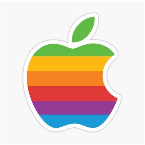 Rainbow Apple Logo Stickers | Redbubble