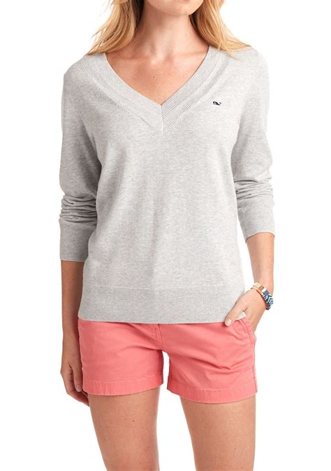 Heritage Cotton V-Neck Sweater | Sweaters, Sweaters for women, Preppy style