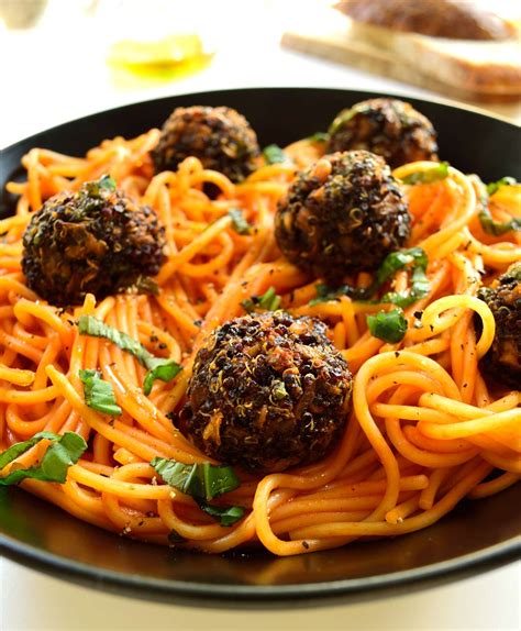 Spaghetti with Quinoa Meatballs - Cilantro and Citronella