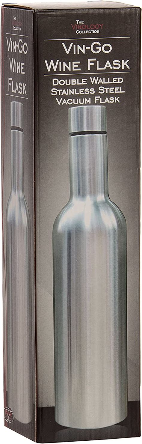 Vinology Vin-Go Wine Flask Stainless Steel 750ml Drinks Cooler - The ...