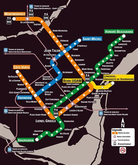 Montreal Metro Map - Montreal Travel Guide