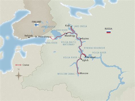 Volga River Cruise Map