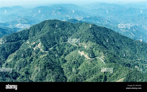 aerial view highway across Sierra Madre del Sur mountains between Stock Photo, Royalty Free ...