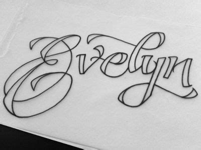 Evelyn | Name tattoos, Name design art, Creative lettering