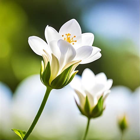 Premium AI Image | jasmine flowers in a garden