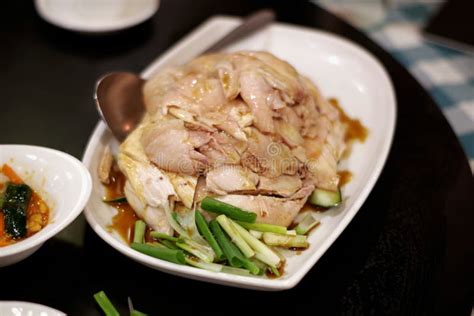 Steam Chicken for Eat with Rice. Stock Photo - Image of hainan ...