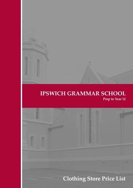 Ipswich Grammar School Uniform Price List