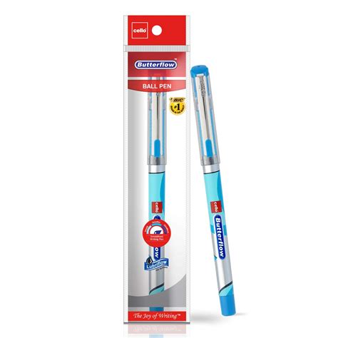 Cello Butterflow Ball Pen | Pack of 10 | Blue Ball Pens | Smooth Ball ...