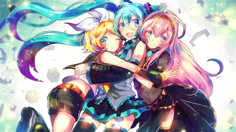 Download Luka Megurine Rin Kagamine Hatsune Miku Anime Vocaloid HD Wallpaper