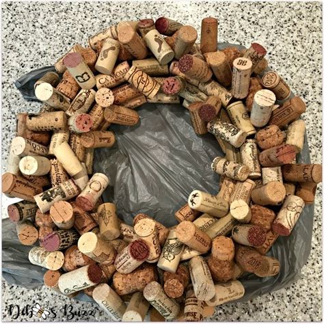 Wine Cork Wreath DIY Tutorial - Debbee's Buzz