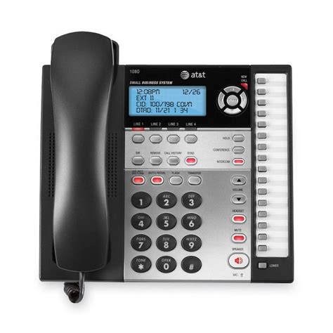 ATT1080 AT&T 1080 4-Line Expandable Corded Small Business Telephone with Digital Answering ...