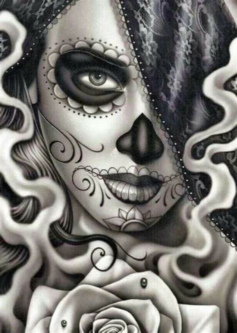 5D DIY Diamond Painting Kit Sugar Skull FULL DRILL ( 4 to 7 WEEKS arrival) | Skull girl tattoo ...